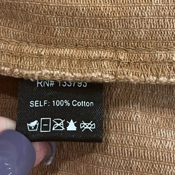 POL Teddy Bear Vintage tan corduroy jacket with raw edge Small NWT - Picture 7 of 9